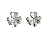 Sterling silver Shamrock design stud earrings