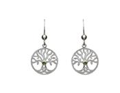Sterling silver "Tree of Life" lever back earrings