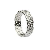 Sterling silver ladies Celtic design band ring