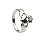 Sterling silver classic heavy weight ladies Claddagh design ring