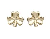 10ct Shamrock design earrings white