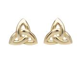 10ct yellow gold Trinity knot design stud earrings
