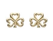 10ct gold Shamrock design earrings
