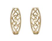 10ct yellow gold Celtic design earrings