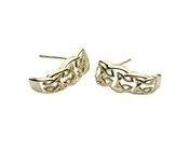10ct yellow gold Celtic design earrings