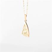 10ct Celtic design spiral triangular pendant