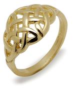 10ct yellow gold ladies domedium Celtic design design ring