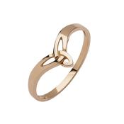 10ct rose gold petit Trinity knot design ring