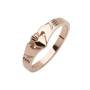 10ct rose gold elegance Claddagh design ring fits