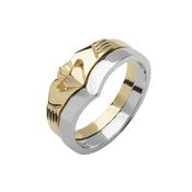 10ct white gold wishbone band