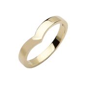 10ct yellow gold wishbone band