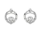 Sterling silver children birthstone stud earrings April (CZ)