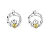 Sterling silver Children birthstone Stud earrings Nov (Topaz cz)