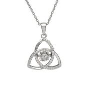 Sterling silver Dancing birthstone pendant April (CZ) image