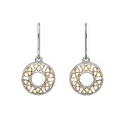 Silver Golden plated Celtic Round Drop Earrings