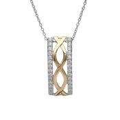Silver Golden plated Celtic Pendant With Cz