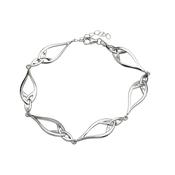 Silver celtic bracelet with six links image