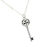 Silver Med Shamrock Key of Ireland SML Lilac box