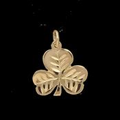 10CT Y/Gold large Shamrock Charm 14mx16m