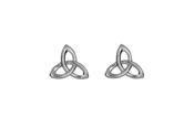 10CT White Gold Trinity Knot Stud earrings BXD