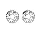 10CT White Gold Celtic Circle Earrings image