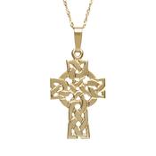 10CT  Y/Gold Filigree Celtic Cross 18 twist image