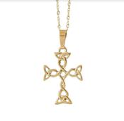 10CT Y/Gold plain Celtic Cross 18 twist image