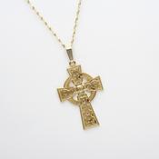 10CT Y/Gold "Arda" Celtic Cross on 18" chain 21mx13m image
