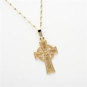 10CT Y/Gold LGE "Arda Celtic Cross on 18" chain 24mx16m image