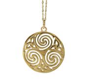 10kt large Celtic round pendant