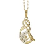 10CT Celtic dog pendant
