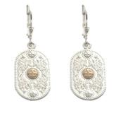 Arda Silver (20MM) Drop Earrings &amp;amp; 14CT Boss
