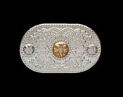 Arda Silver (30MM) Brooch with 14CT Boss