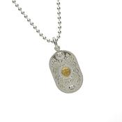 Arda Silver (25MM) Pendant &amp;amp; 14CT Boss 18"