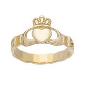 14ct Gold Claddagh Ring with Celtic Braid image