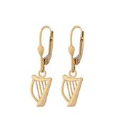 9ct Yellow Gold Harp Drop Earrings image