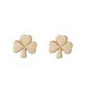 9ct Yellow Gold Shamrock Stud Earrings image