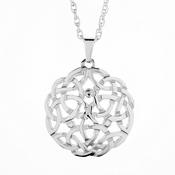 Silver Book Of Kells Knotwork Aidan Breen Medium Pendant image
