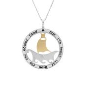 Silver &amp;amp; Gold Plated Emigration Collection Pendant image