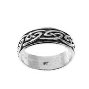 Silver Oxidized Celtic Knot Band image