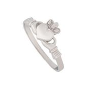 9ct White Gold Claddagh Ring image