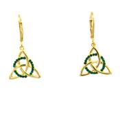 Sterling Silver 14ct Gold Plated Celtic Earrings