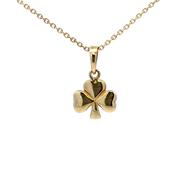 14ct Gold  Small Shamrock Necklace