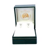 Sterling Silver Small Harp Stud Earrings
