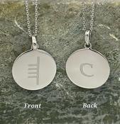 Sterling Silver Ogham Initial Necklace image