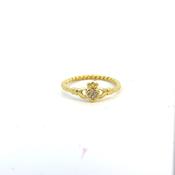 Gold Plated Claddagh Ring with little crystals in the heart. image