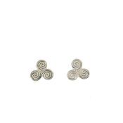 Sterling Silver Medium New Grange Swirl Earring image