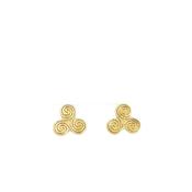 14ct Gold Plated Medium New Grange Stud Earring image
