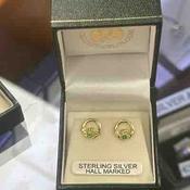 Gold Plated tiny Claddagh Earrings image