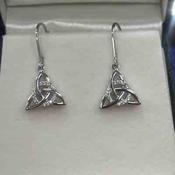 Sterling Silver Celtic knot with White Crystals image